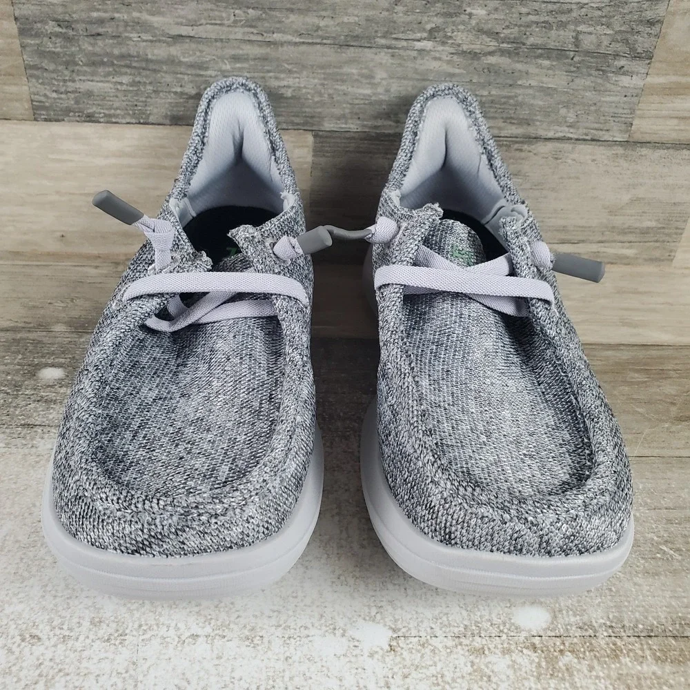 KURU DRAFT Rento Womens Shoes Sz 7 M Distressed White Dark Gray Lace Up Sneakers